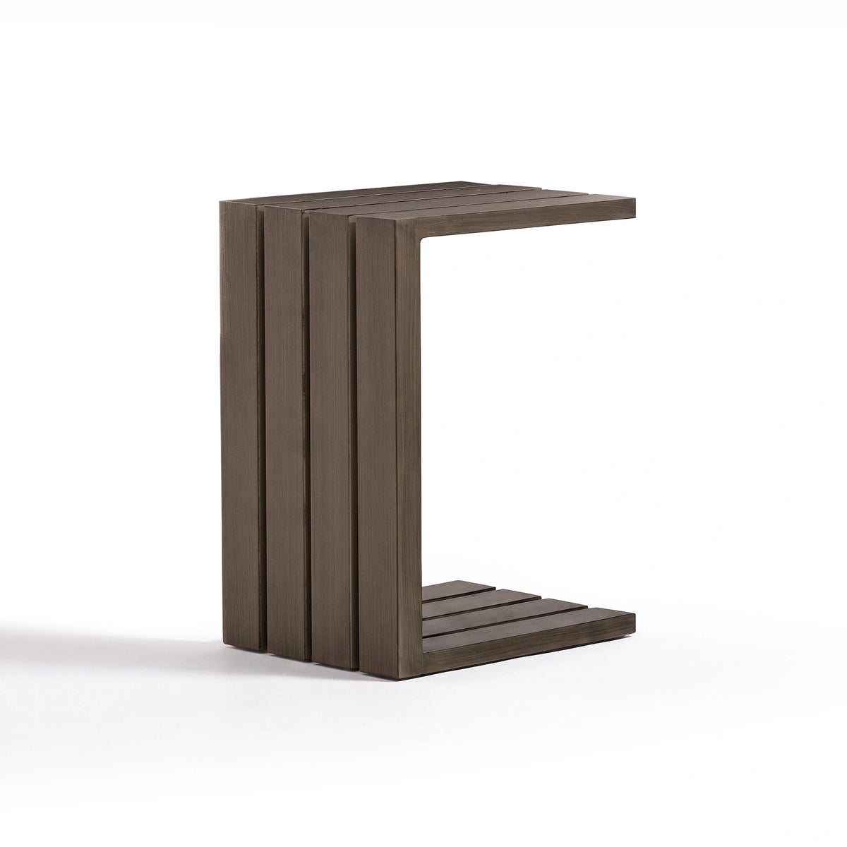 Outdoor Convertible C-Shaped Side Table