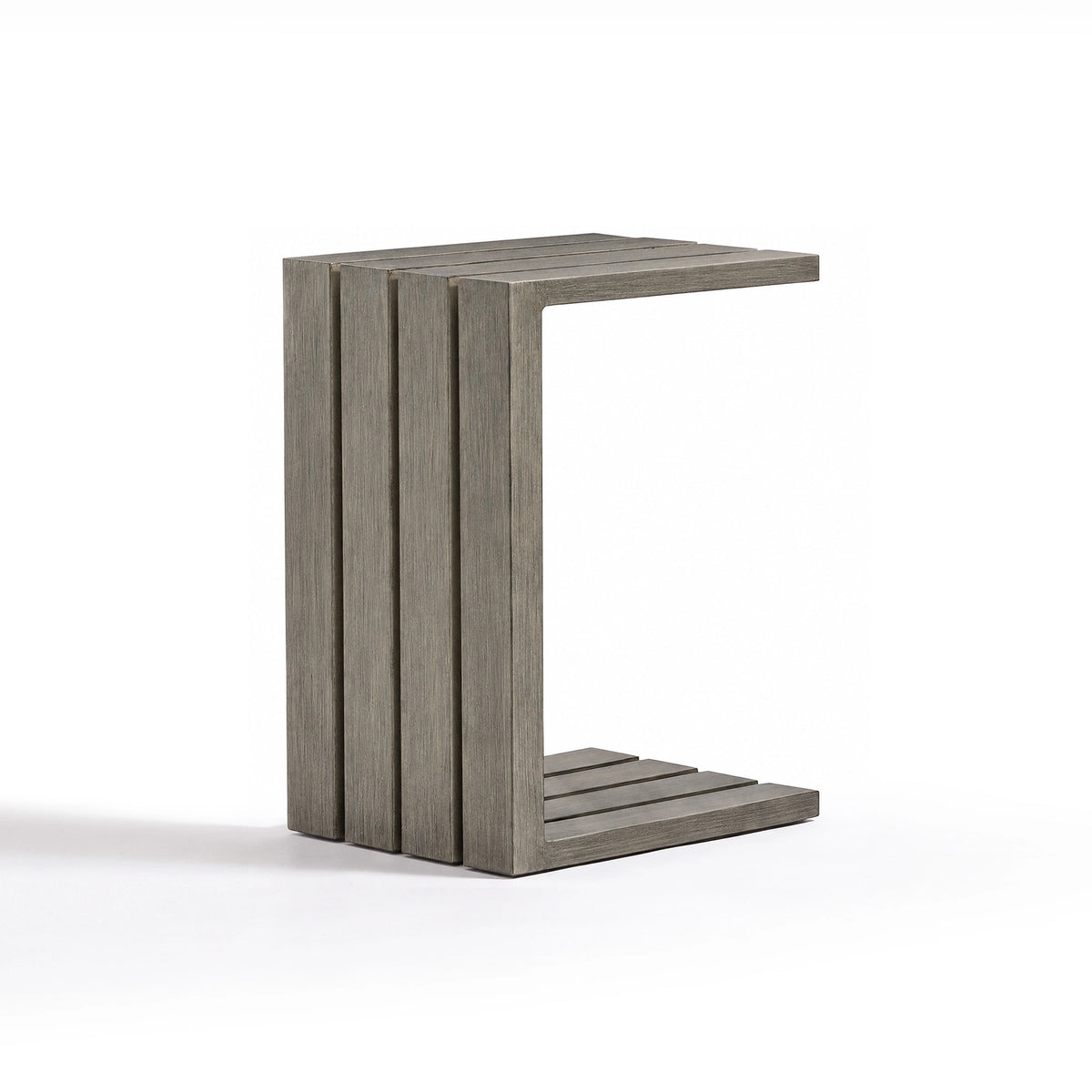 Outdoor Convertible C-Shaped Side Table