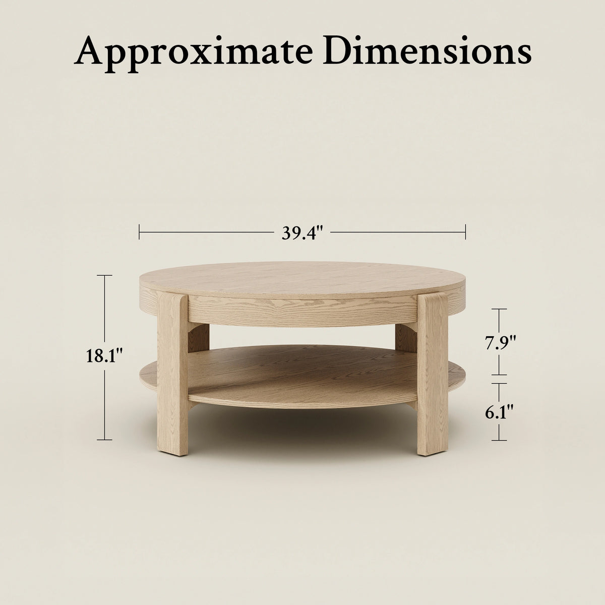 Alderley 39" Round Coffee Table
