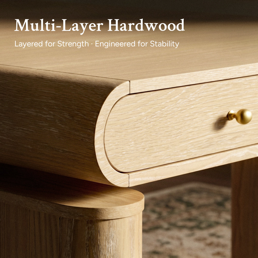 Electric Standing Oak Veneer 63" Desk