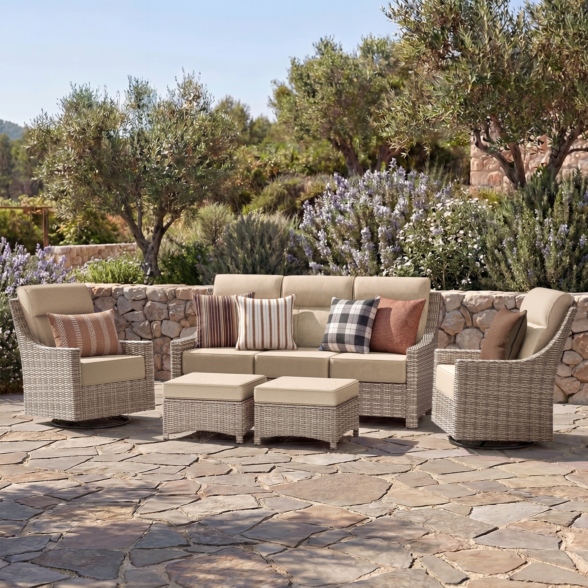 NEVE Outdoor Wicker Sofa Set