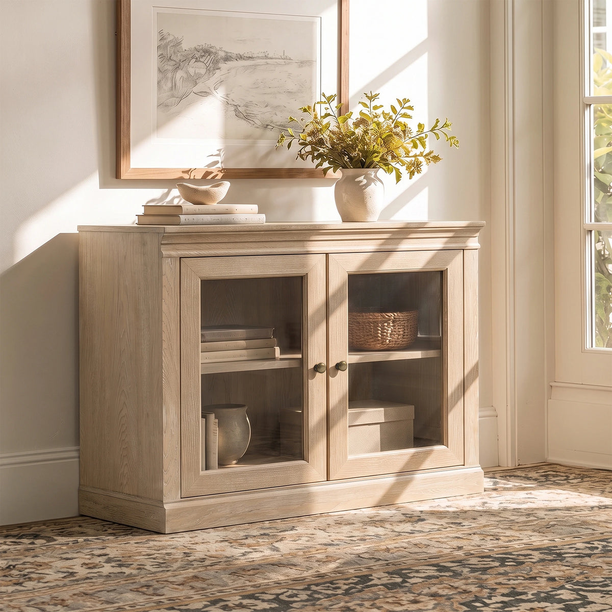 Linden 35" Glass Door Cabinet