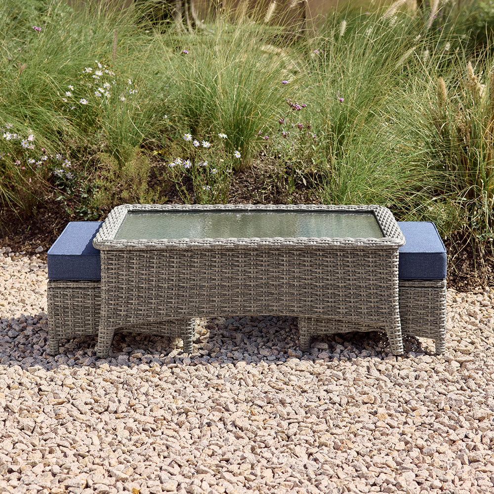 Outdoor Wicker Square Ottomans