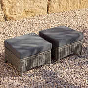 Outdoor Wicker Square Ottomans