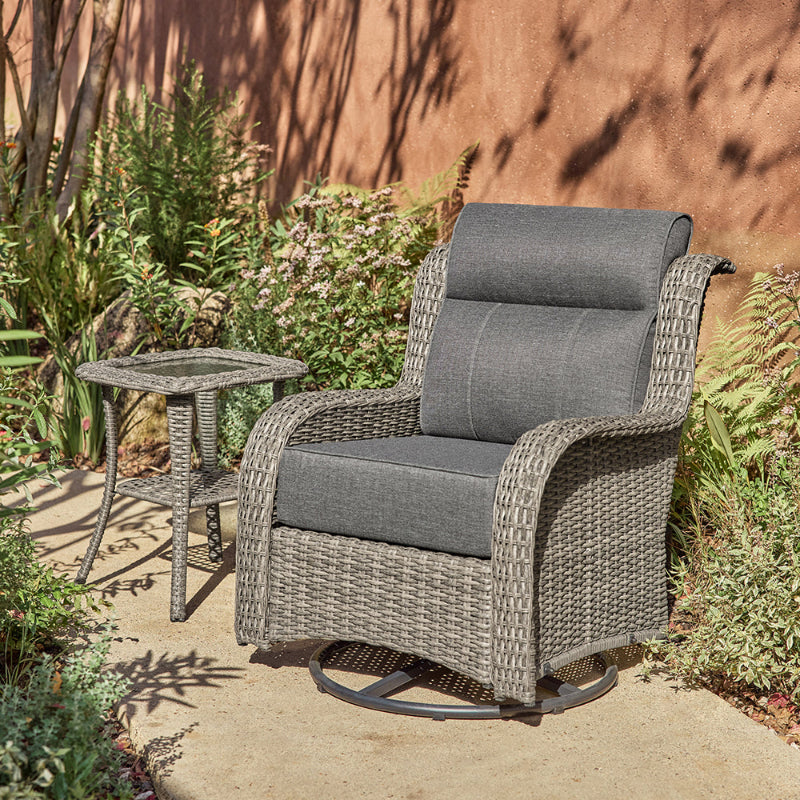 TARN Outdoor Wicker Swivel Glider Chair