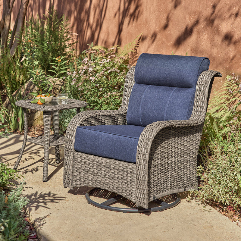 TARN Outdoor Wicker Swivel Glider Chair