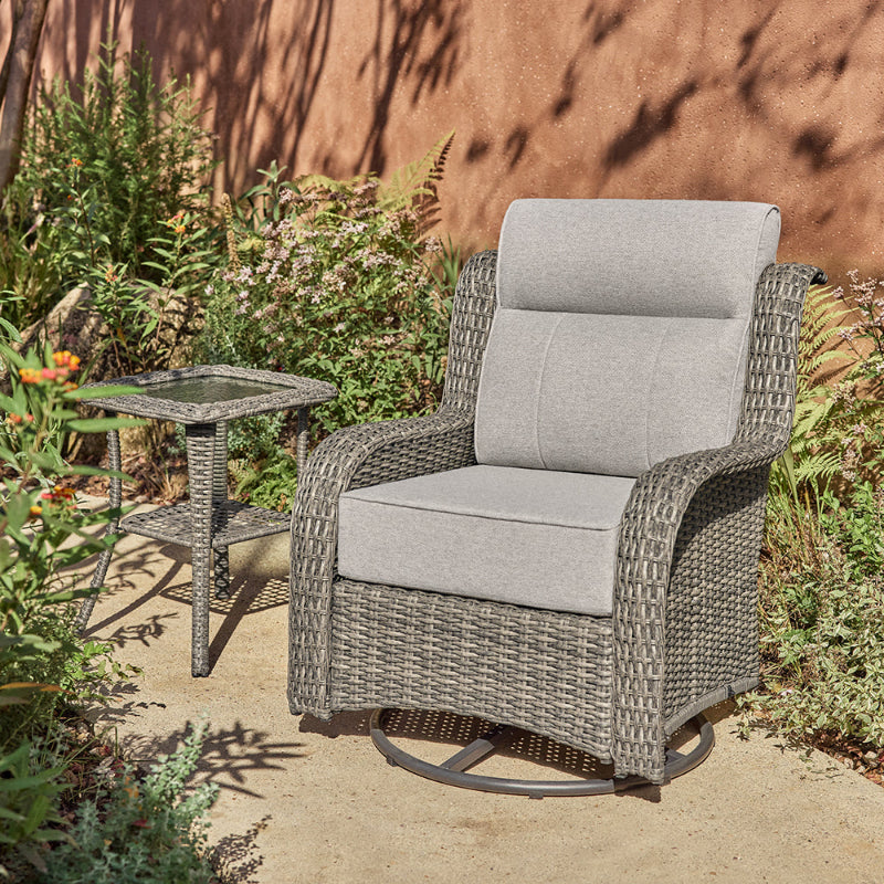TARN Outdoor Wicker Swivel Glider Chair