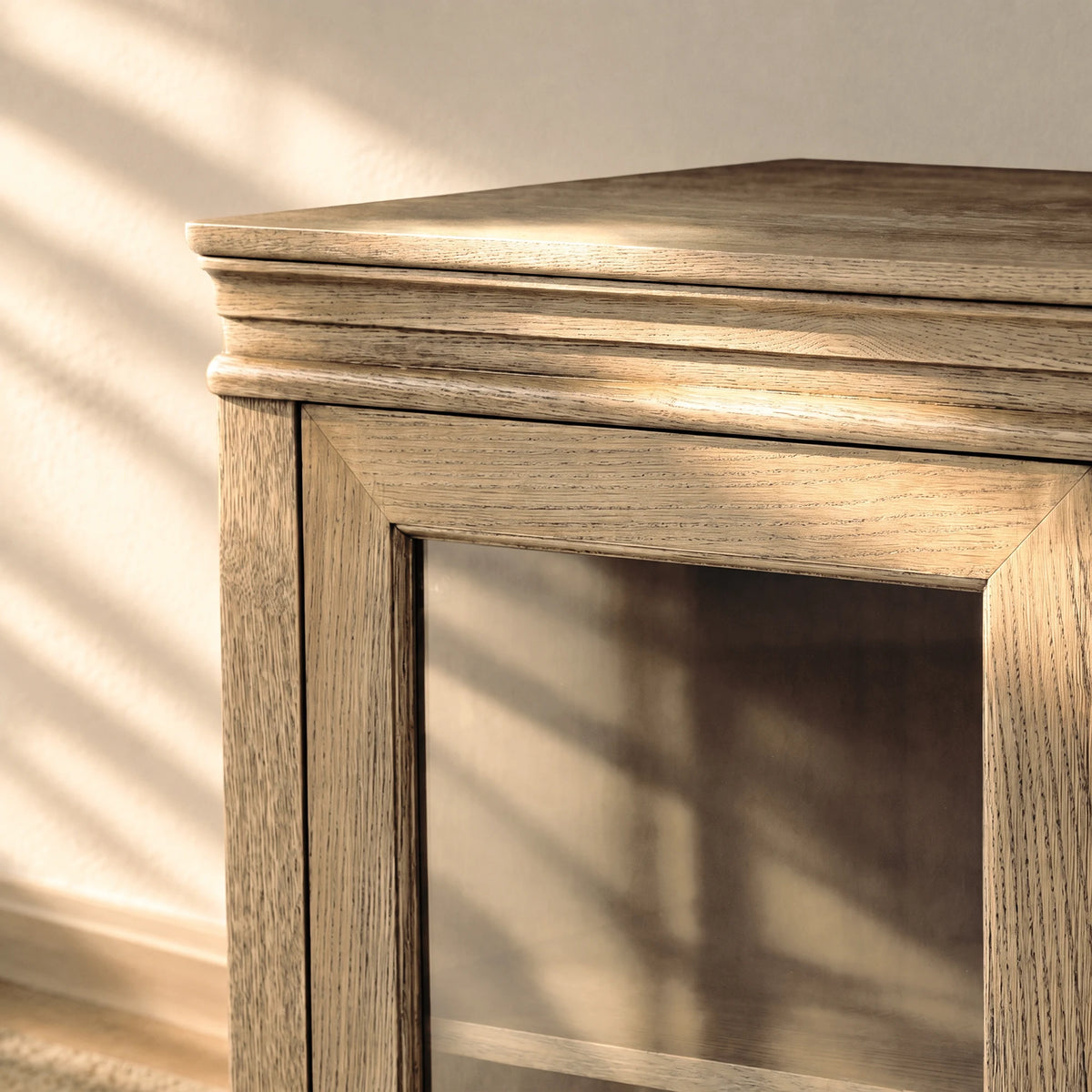 Linden 140" Media Console with Glass Doors