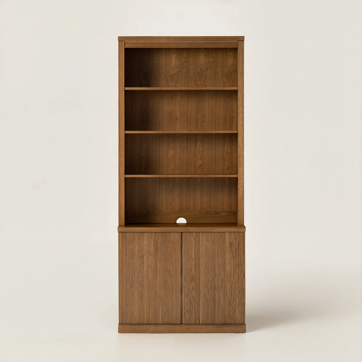 Reeded 36" Storage Shelf with Cabinet