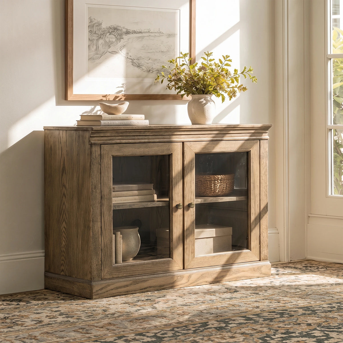 Linden 35" Glass Door Cabinet