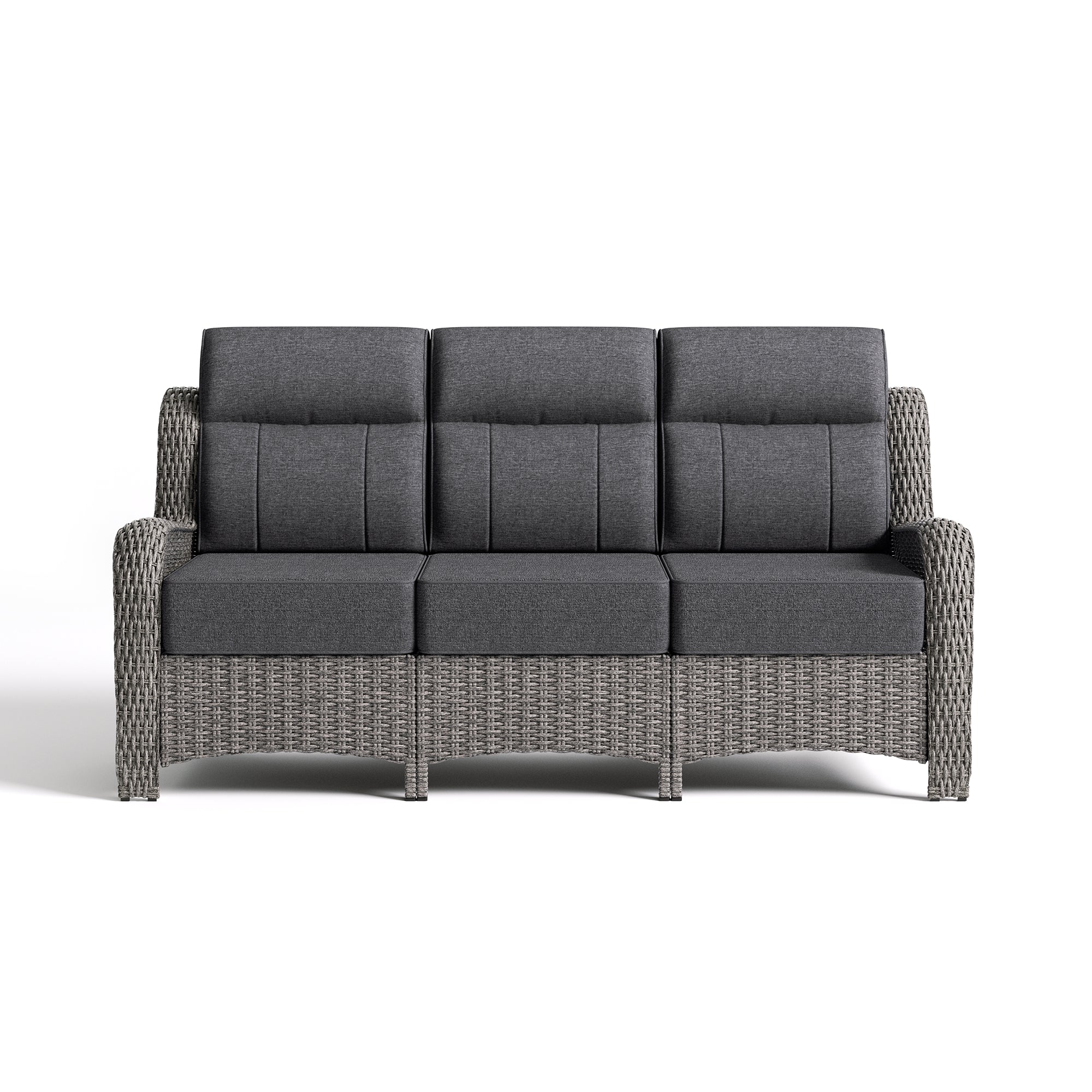 Outdoor 3-Seater Wicker Sofa