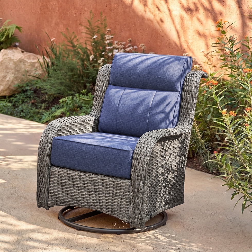 TARN Outdoor Wicker Swivel Glider Chair