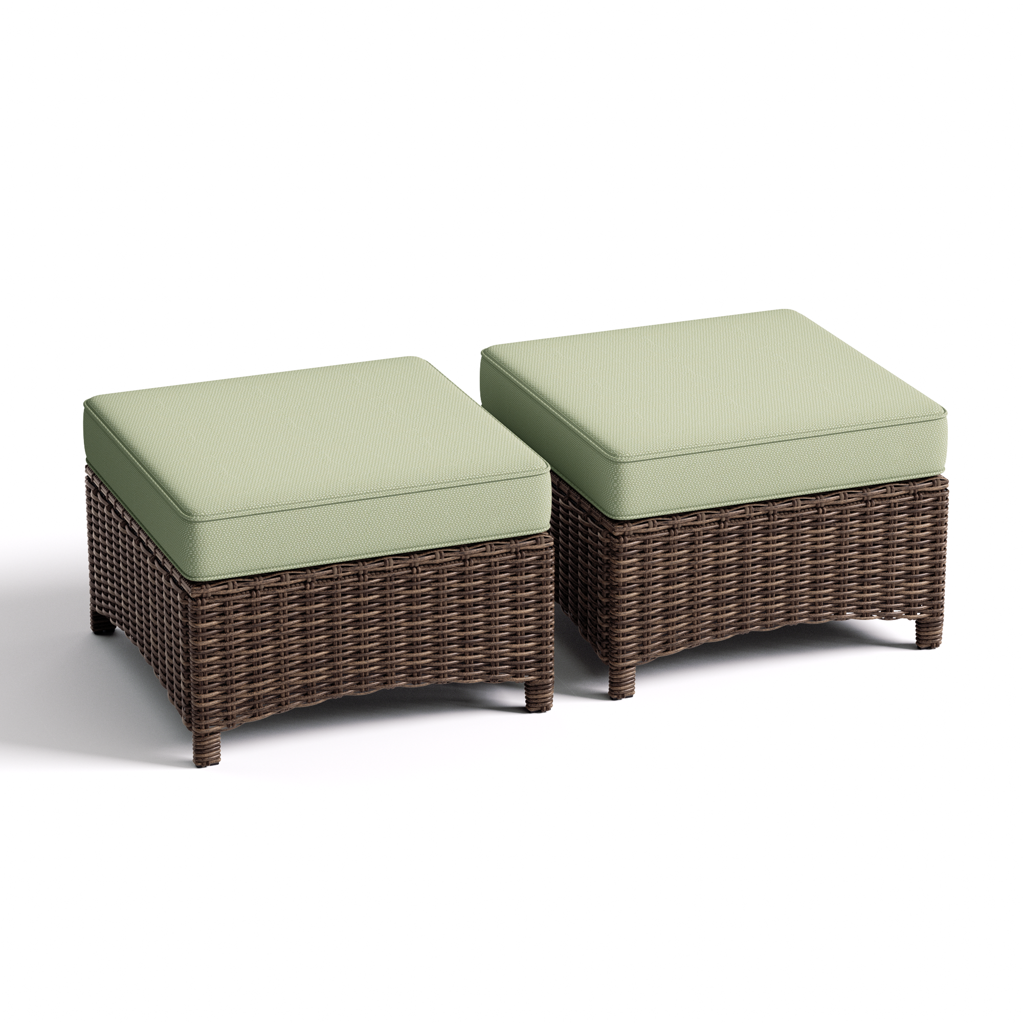 LOAM Outdoor Wicker Square Ottomans