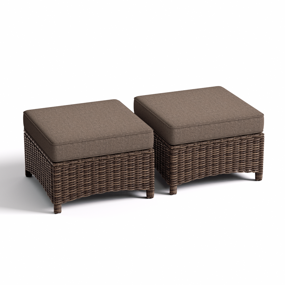 LOAM Outdoor Wicker Square Ottomans