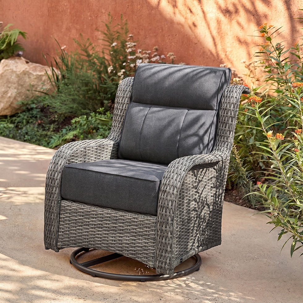TARN Outdoor Wicker Swivel Glider Chair