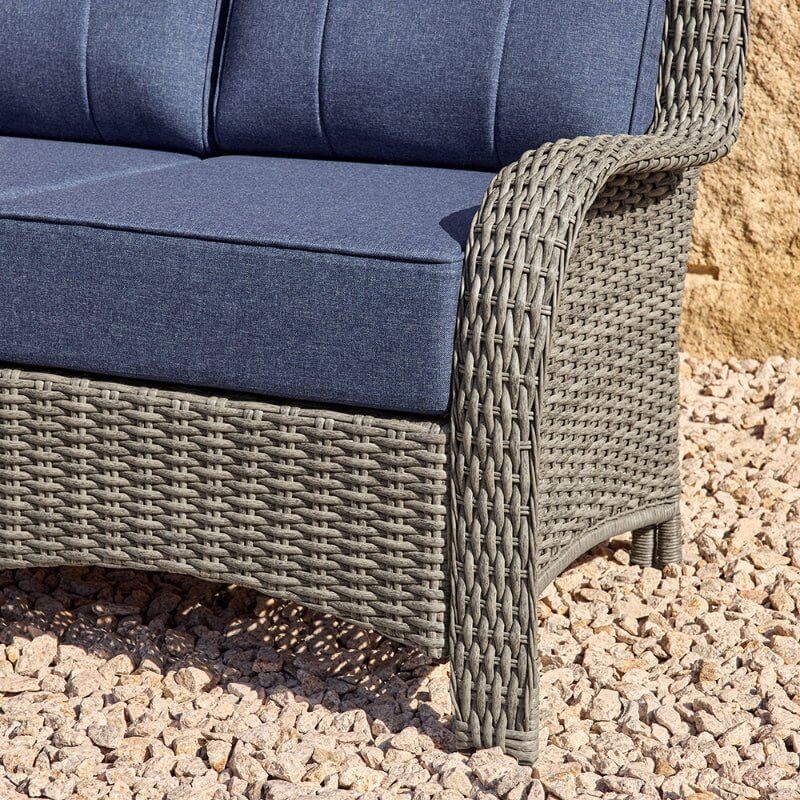 TARN Outdoor Wicker Sofa Set With Swivel Chairs