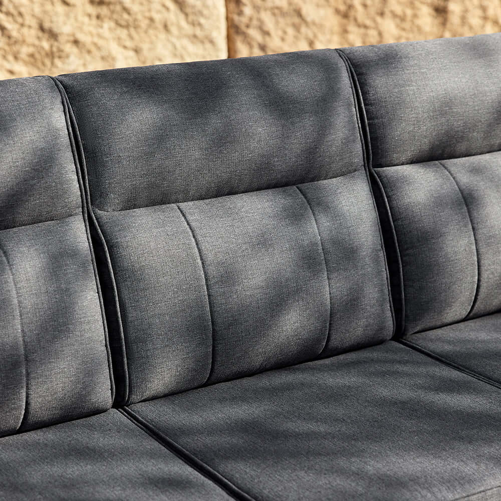 TARN Outdoor Wicker Sofa Set With Swivel Chairs