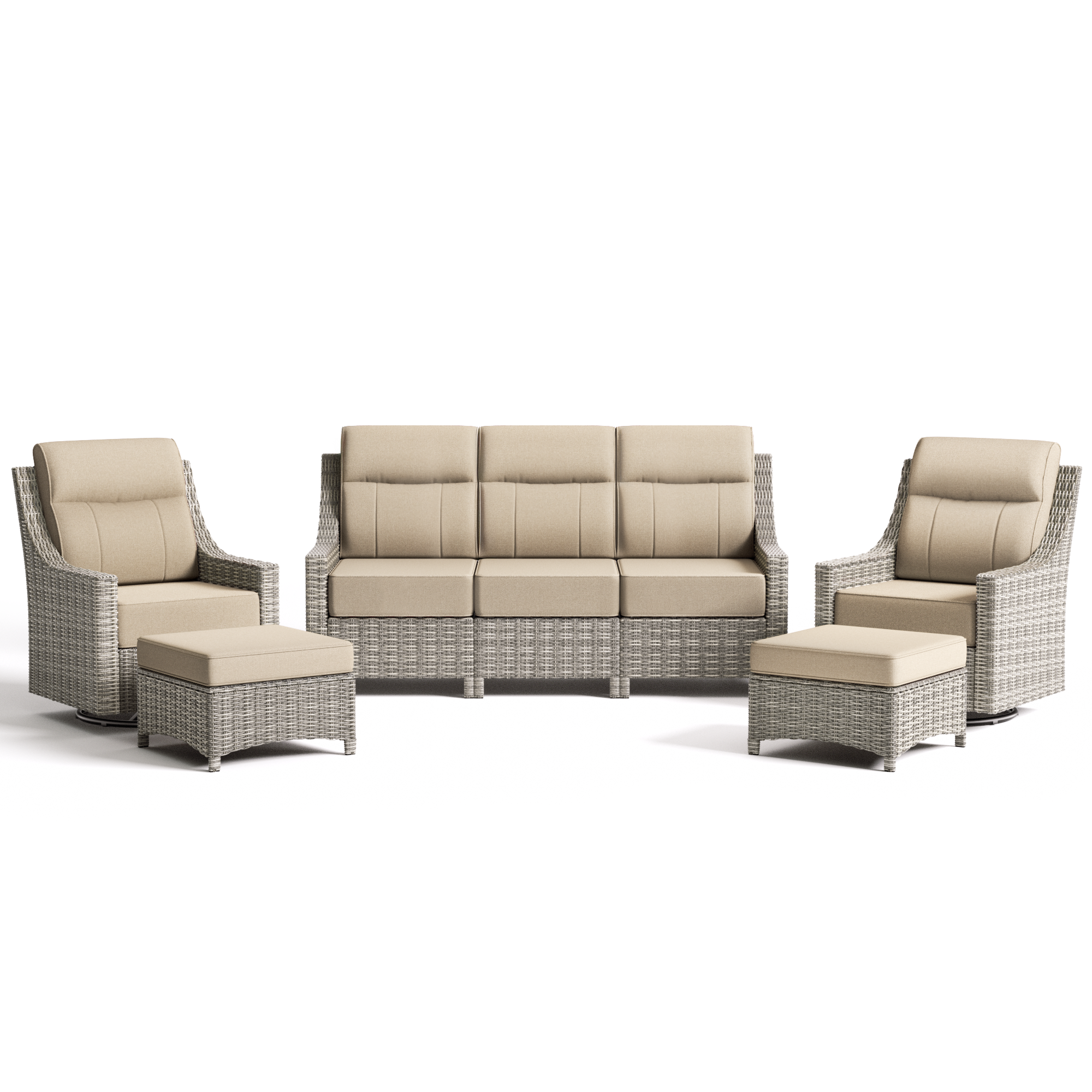 NEVE Outdoor Wicker Sofa Set