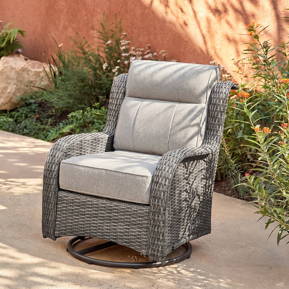TARN Outdoor Wicker Swivel Glider Chair