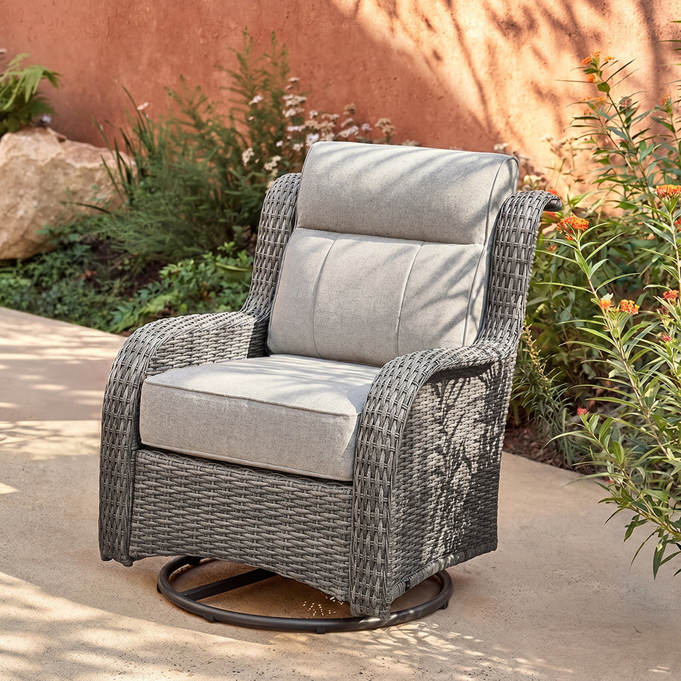 TARN Outdoor Wicker Swivel Glider Chair