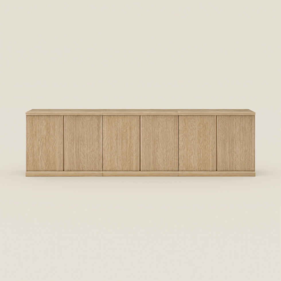 Reeded 108" 3-Piece Media Console