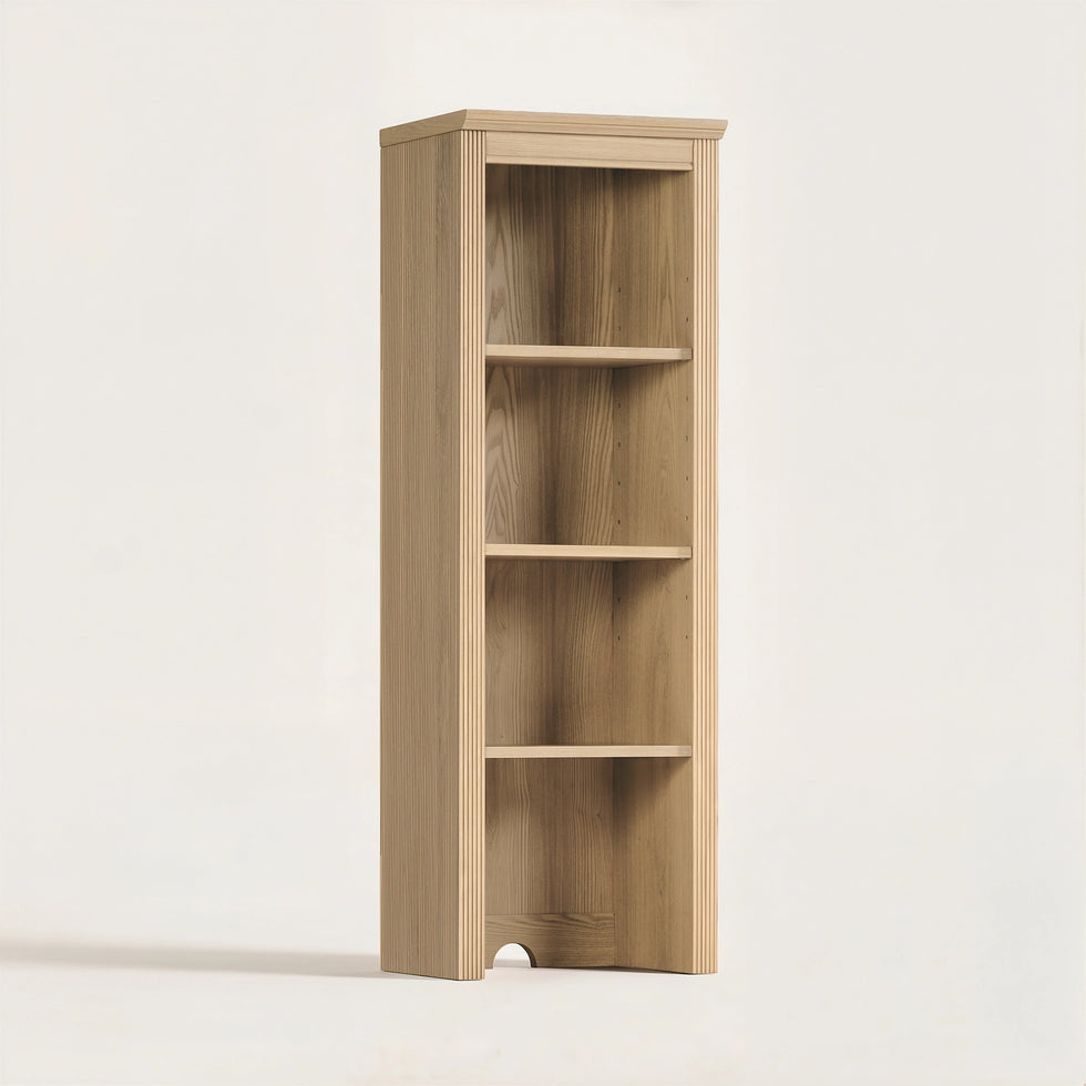 Modular - Reeded Narrow Bookcase Hutch (18")
