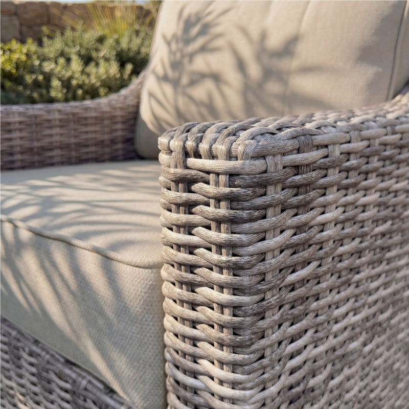NEVE Outdoor Wicker Swivel Glider Chairs with Side Table