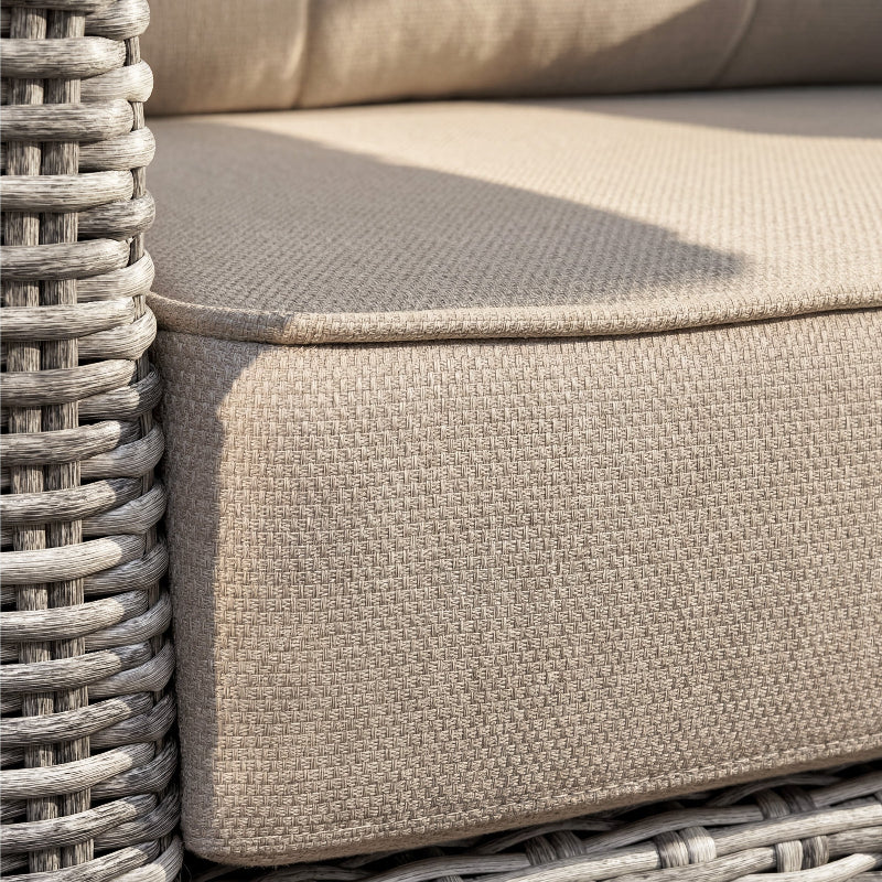 NEVE Outdoor Wicker Swivel Glider Chairs with Ottomans